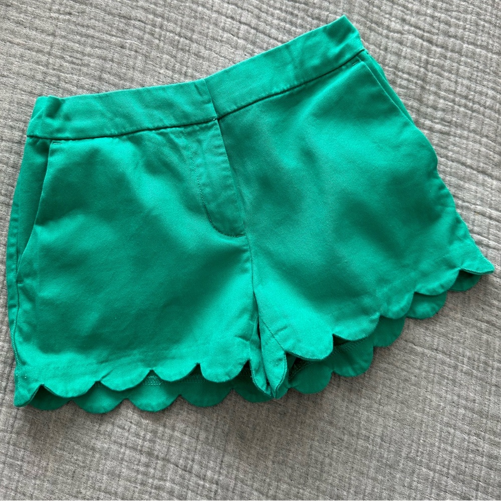 Crewcuts Scalloped Hem Shorts - Green